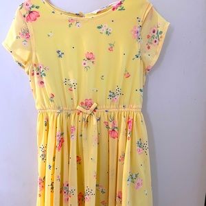 Girls Yellow Floral H&M 5-6 Easter dress